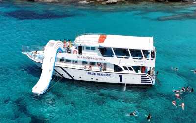 Wycieczka jednodniowa, Wycieczka Rejs na Blue Lagoon poranny z transferem z adresu z Pafos łodzią Blue Diamond